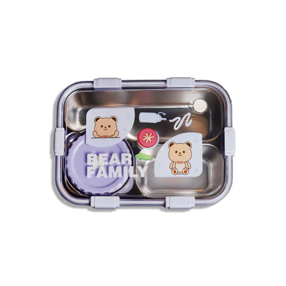 Kids Stainless Steel Bento Lunch Box | Leakproof Compartment Lunch Box for School