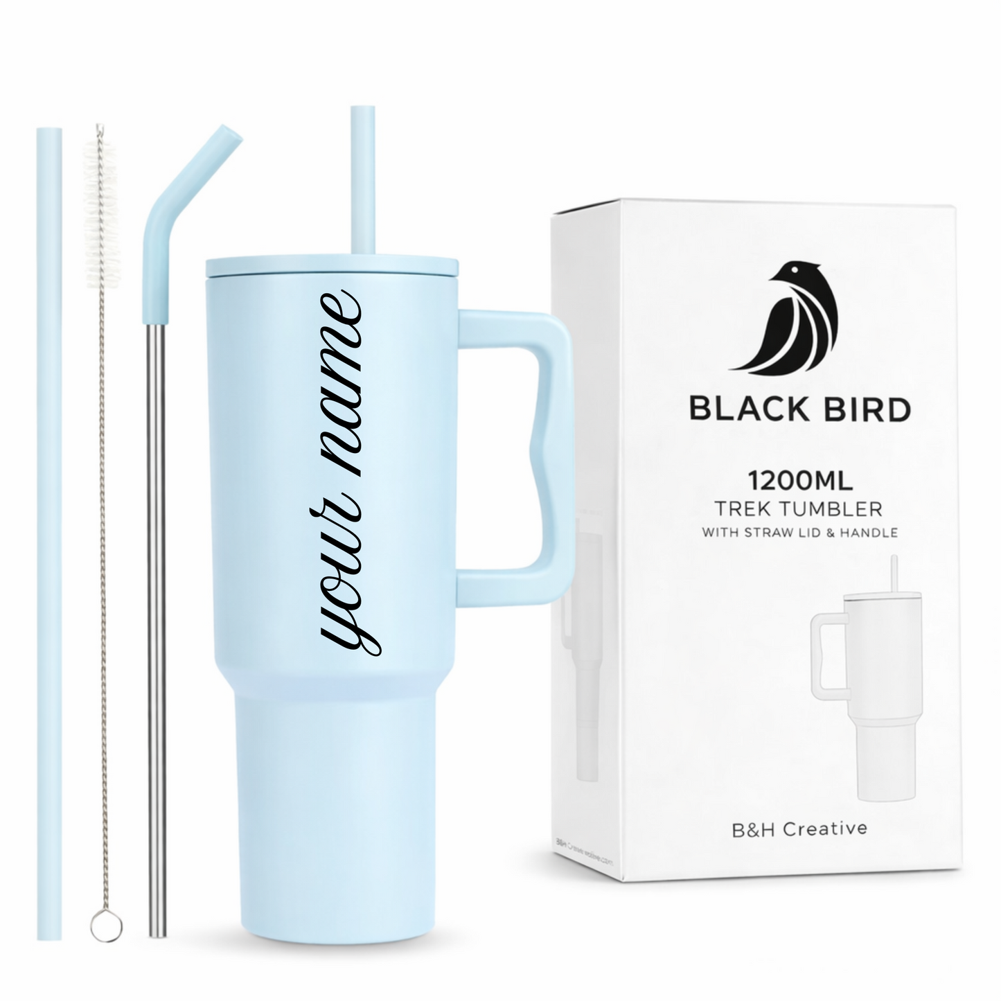 Custom Name Tumbler | 1200ml Leakproof Stainless Steel Cup