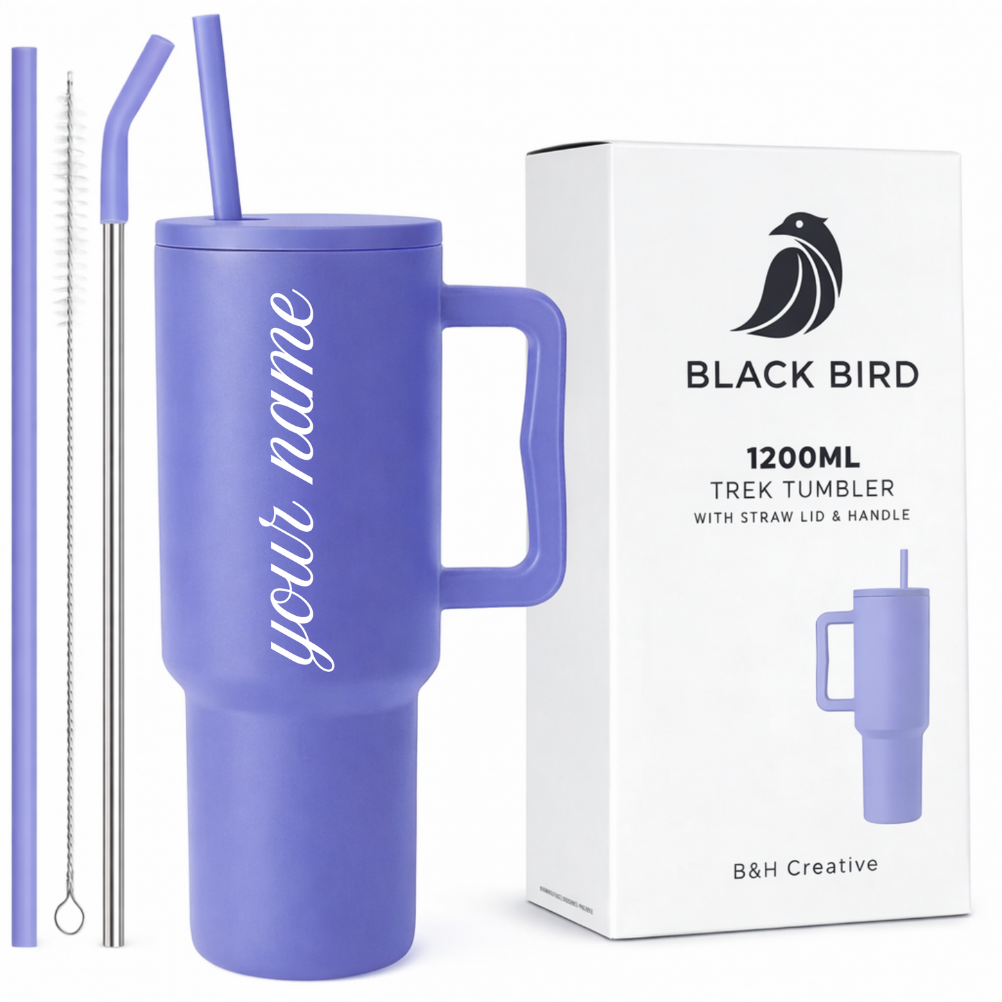 Custom Name Tumbler | 1200ml Leakproof Stainless Steel Cup