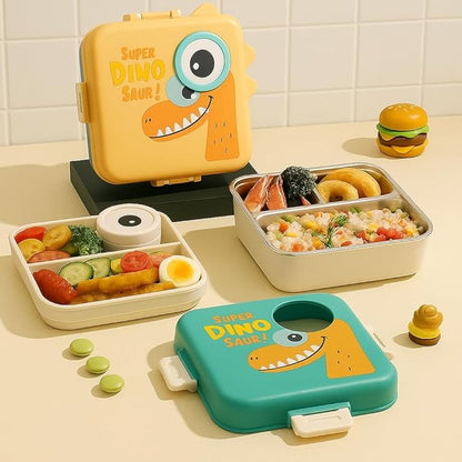 Kids Dinosaur Lunch Box | Leakproof Bento Lunch Box for School & Travel