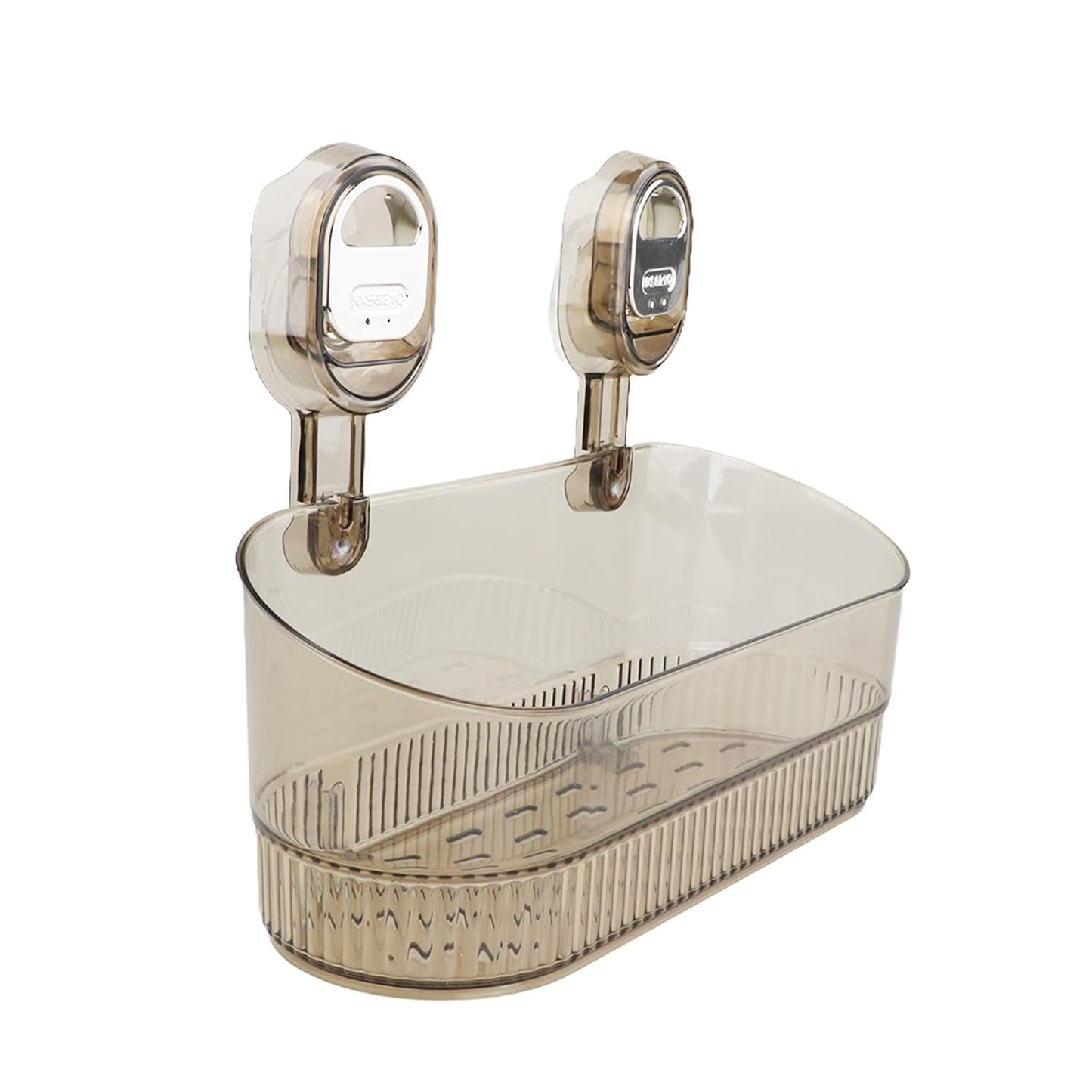 Wall Mounted Bathroom Storage Shelf | No-Drill Suction Organizer Rack