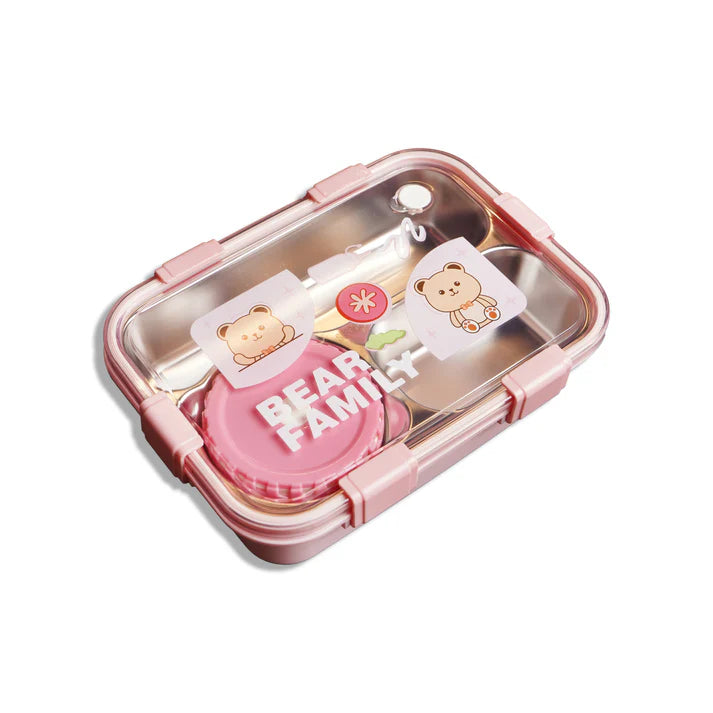Kids Stainless Steel Bento Lunch Box | Leakproof Compartment Lunch Box for School