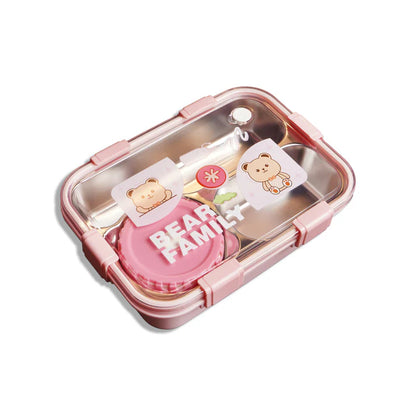 Kids Stainless Steel Bento Lunch Box | Leakproof Compartment Lunch Box for School